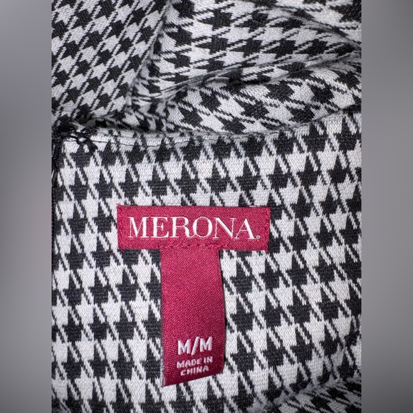 Merona Black and White Houndstooth Midi Dress - Picture 3 of 3
